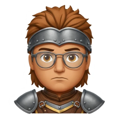 Glasses-Wearing wild Warrior bust sticker