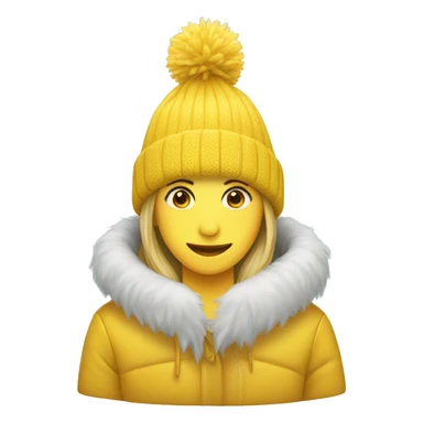 yellow winter hat sticker