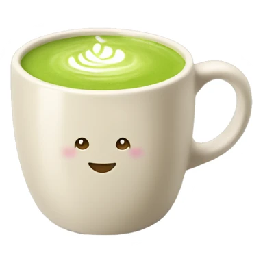 Matcha latte beige mug sticker