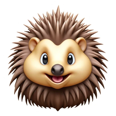 Cinematic Comical Echidna Portrait Emoji, Head tilted dramatically with an exaggeratedly amused expression, featuring a quirky, spiky fur with a scrunched-up face and wide, expressive eyes full of playful disbelief, Simplified yet hilariously expressive features, highly detailed, glowing with a slightly sassy glow, high shine, dramatic yet playful, stylized with an air of cheeky mischief, bright and endearing, soft glowing outline, capturing the essence of a spirited and over‐the‐top echidna, so meme‐worthy it feels like it could prick its way into internet fame instantly! sticker