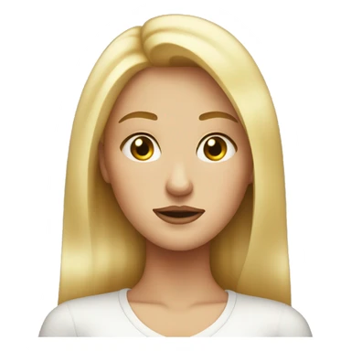 A blonde woman rolling her eyes sticker