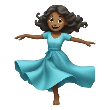 dancing girl sticker