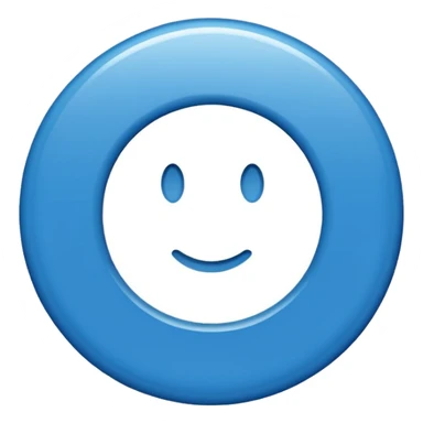 Un círculo azul con un ✅ en medio sticker