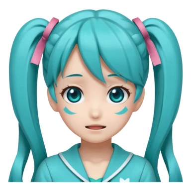 Hatsune Miku  embarrassed twintail sticker