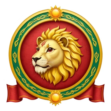 Iranian flag without الله just lion and sun flag sticker