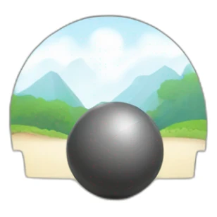 pétanque boule in a tunnel sticker