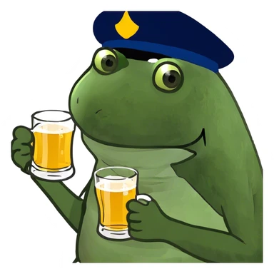 Drinking beer sticker