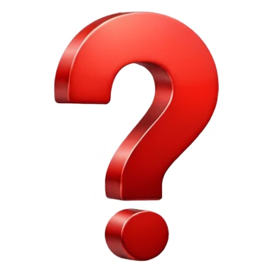 Question mark in red color  sticker
