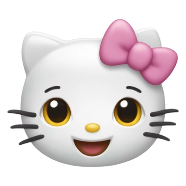 Hello kitty smiling sticker