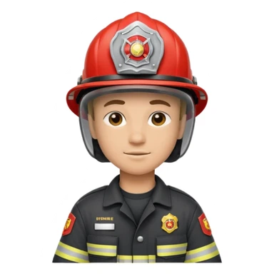 Firefighter wearing helmets sticker