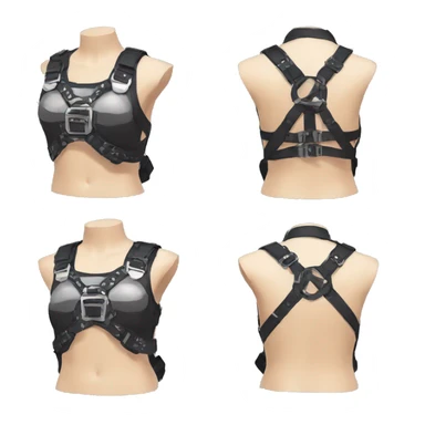 Anthro Punk Fursona Chest Harness  sticker