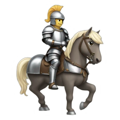 Knight on a horse sticker