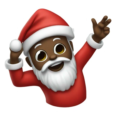 Black Santa dabbing  sticker