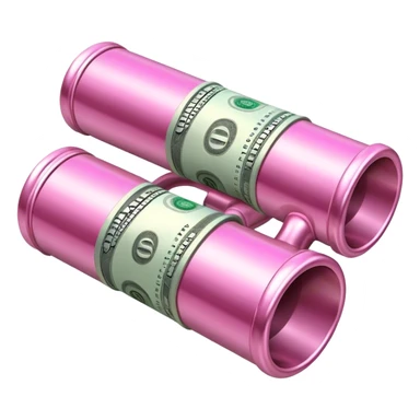 pink pipeline with dollars inside sticker