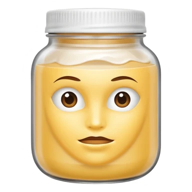 WHITE hair mask in a jar THE PRODUCT WITHOUT MOUTH AND EYES  sticker