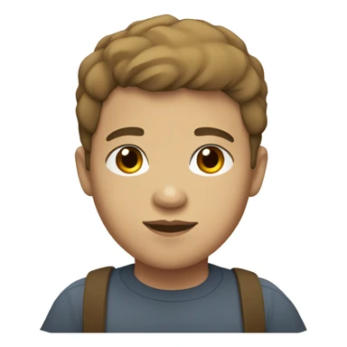 Chubby Hispanic boy with light skin brown short hair and brown eyes very tall sticker