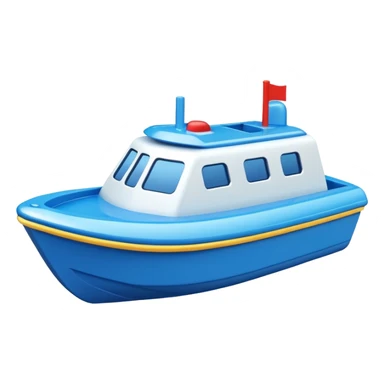 simple plastic toy boat sticker