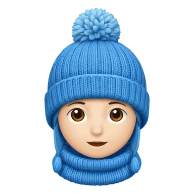 Blue winter hat sticker