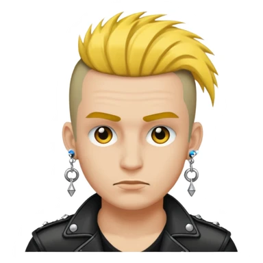 punk man wearing earrings sticker