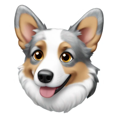 blue merle corgi  sticker