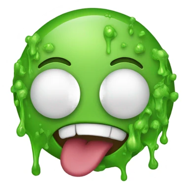 Emoji throwing up vommitting green sticker