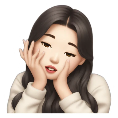 Kim Jennie Korean idol sending kiss sticker