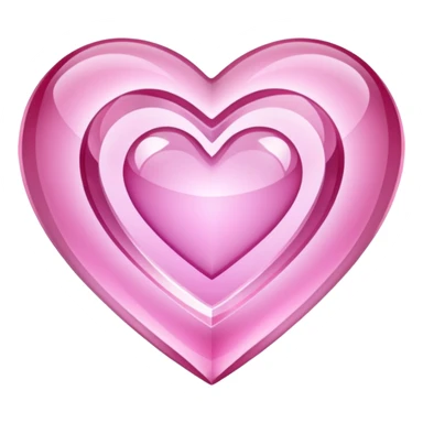 Pink heart shaped crystal with a $ carved in the center of the crystal. sticker