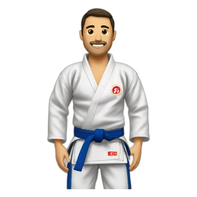 Judo ceinture marin sticker