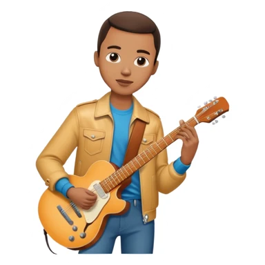 Steve Lacy with guitar and stylish outfit sticker