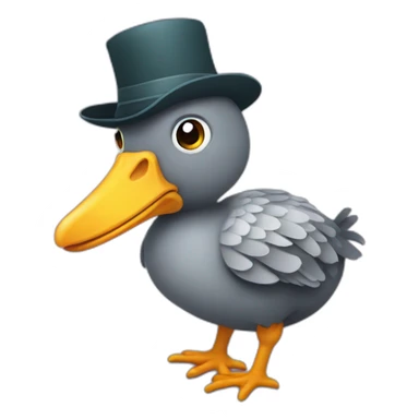 dodo with hat on sticker