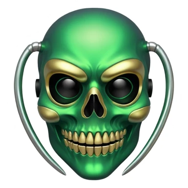 glitter green toxic mask sticker