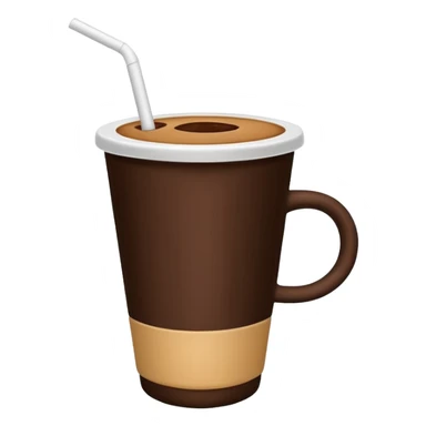 make a cup of colacao with a straw sticker