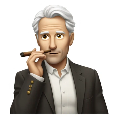 White man smoking a cigar sticker