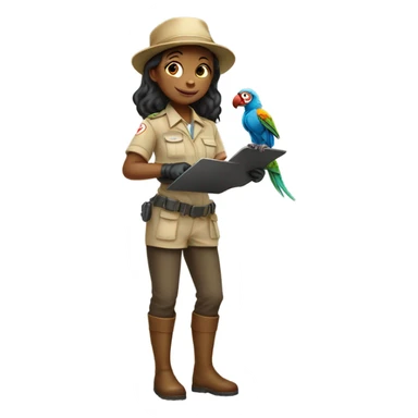 girl zookeeper sticker
