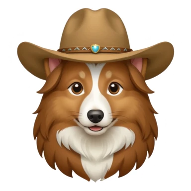 Cowboy Shetland sheepdog sticker