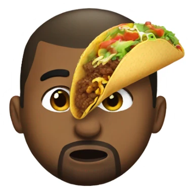 kanye west eating a taco sticker