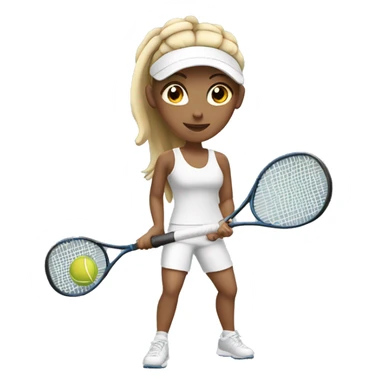 workout white girl playing tennis sticker