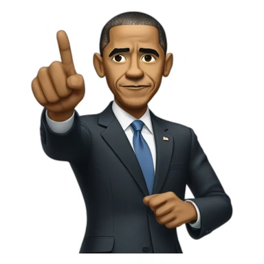 BArack Obama point his finger sticker