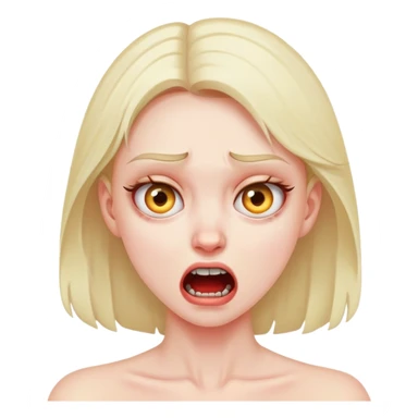 Girl mad hold her neck sticker