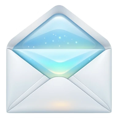 a beautiful romantic white opal envelope sticker