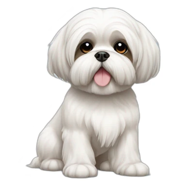 cute white shih tzu sticker