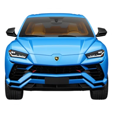 lamborghini urus de face bleu sticker