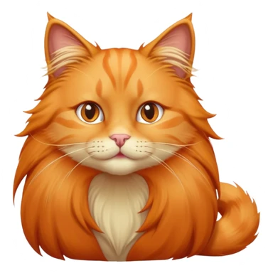 Orange cat with long fur sassy sticker