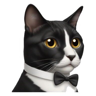 tuxedo cat no suit with a black spot on his chin  sticker