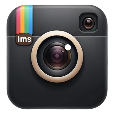Logo instagram black  sticker