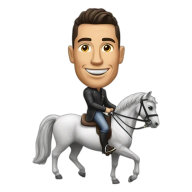 Cristiano ronaldo sur un cheval sticker
