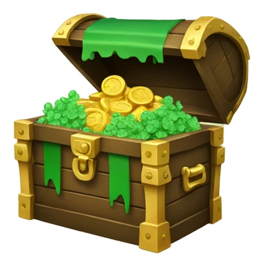 treasure chest with irish flag sticker