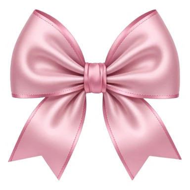 light pink ribbon bow sticker