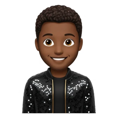 Joel JoJo Hailey from Jodeci/K-Ci & JoJo with dark brown, black sequin outfit sticker