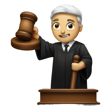 A JUDGE HOLDING A GAVEL sticker